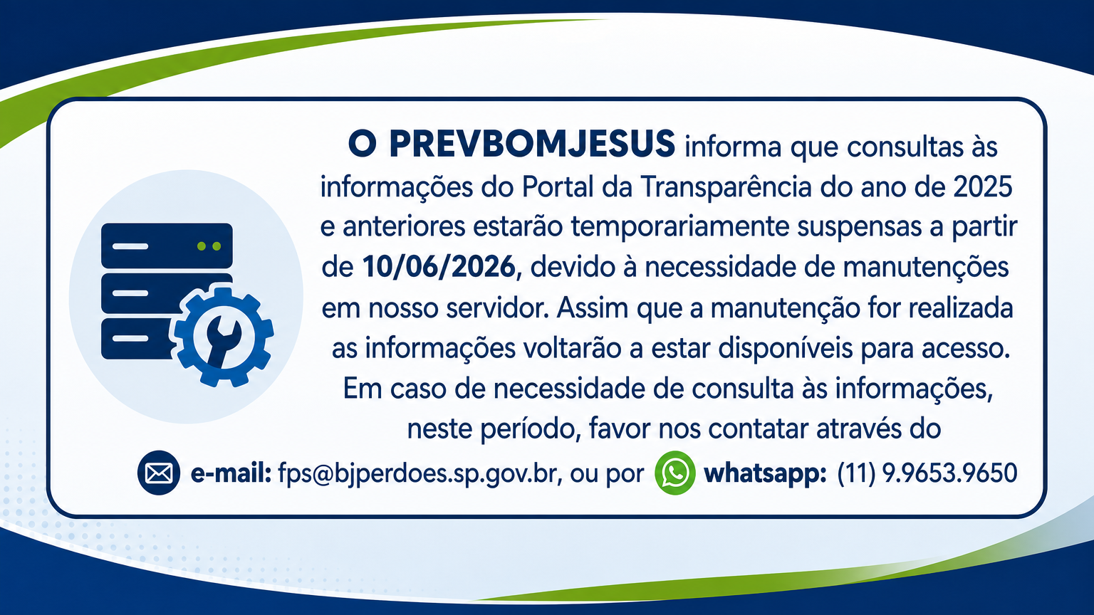 Acesso ao portal da transparência anterior à 2025 supenso temporariamente